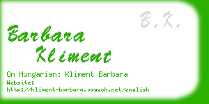 barbara kliment business card